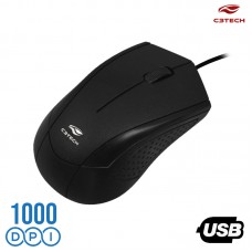 Mouse USB 1000Dpi MS-27BK C3 Tech - Preto